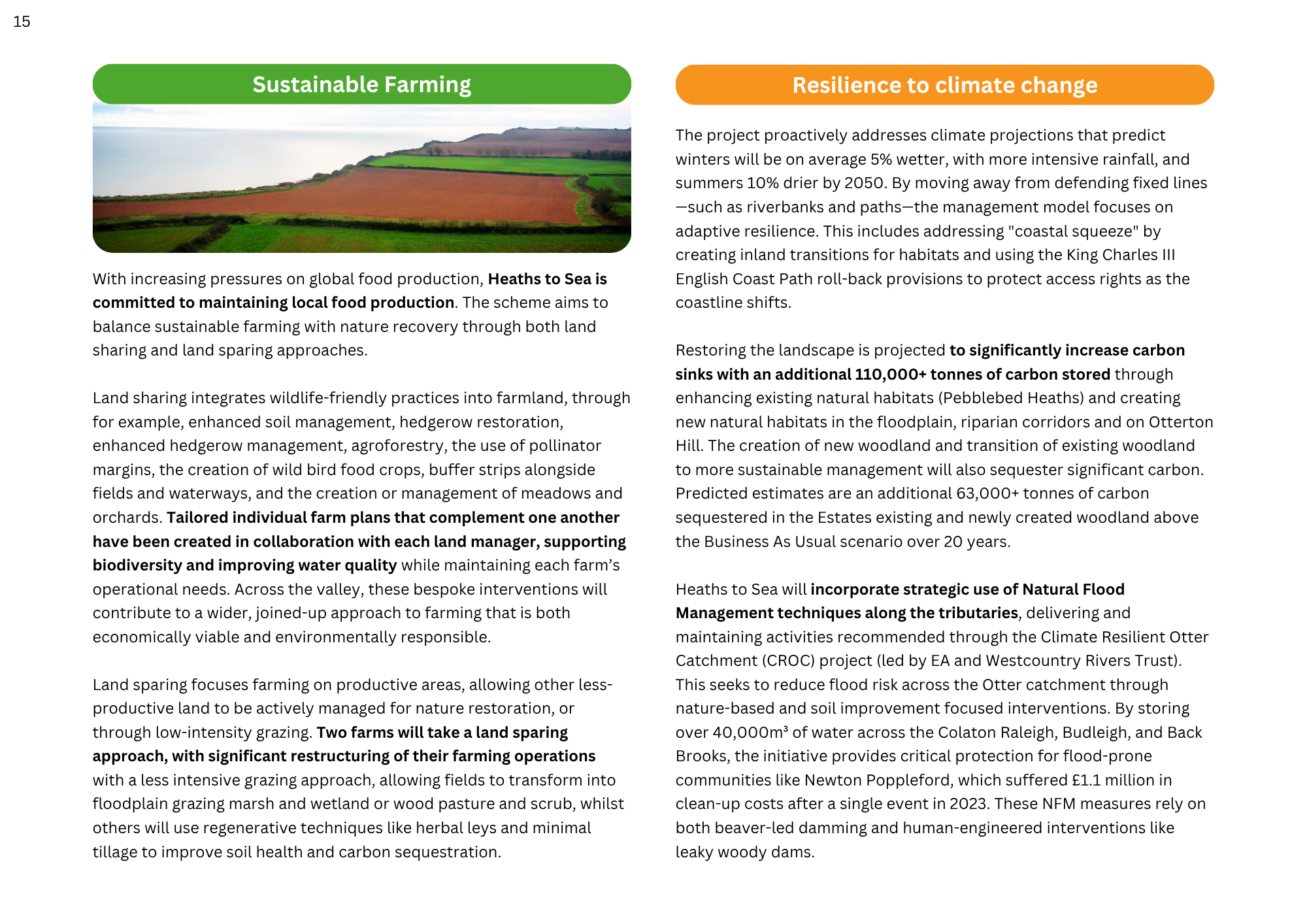 Land management plan - Sustainable Farming and Resilience to Climate Change