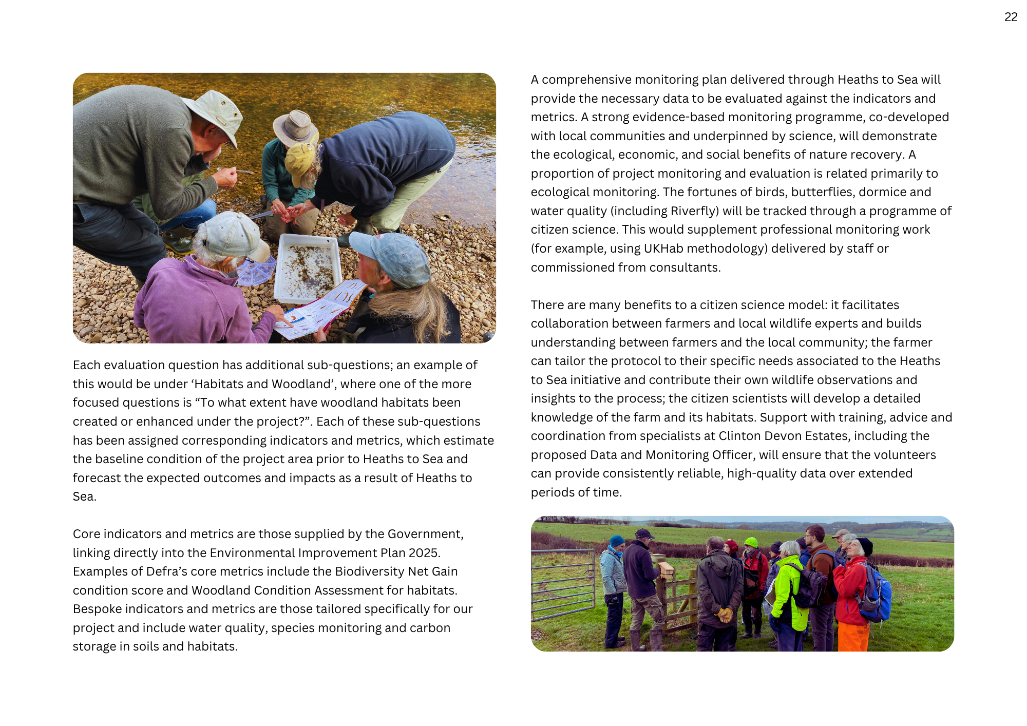 Monitoring and Evaluation Plan - evaluation framework